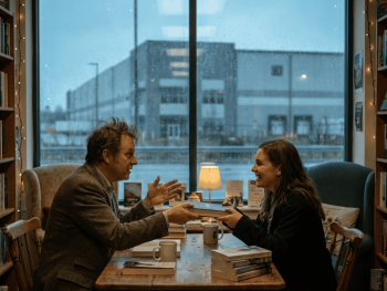 Author connecting with a reader